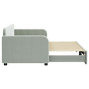 daybed med udtræk 80x200 cm velour lysegrå - xlshop.dk
