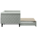 daybed med udtræk 80x200 cm velour lysegrå - xlshop.dk