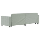 daybed med udtræk 80x200 cm velour lysegrå - xlshop.dk
