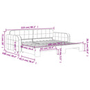 daybed med udtræk 90x200 cm velour lyserød - xlshop.dk