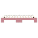 daybed med udtræk 90x200 cm velour lyserød - xlshop.dk