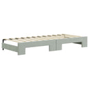 daybed med udtræk og skuffer 80x200 cm velour lysegrå - xlshop.dk
