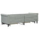 daybed med udtræk og skuffer 80x200 cm velour lysegrå - xlshop.dk