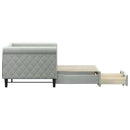 daybed med udtræk og skuffer 80x200 cm velour lysegrå - xlshop.dk
