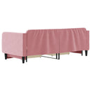 daybed med udtræk og skuffer 90x200 cm velour lyserød - xlshop.dk