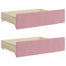 daybed med udtræk og skuffer 90x200 cm velour lyserød - xlshop.dk