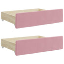 daybed med udtræk og skuffer 90x200 cm velour lyserød - xlshop.dk