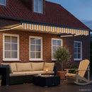Elektrisk Utrækkelig Markise Gul og Hvid 3 x 2 m - xlshop.dk