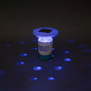 Flydende Sollys med LED-lysstrimler Hvid Ø 7,6 cm PC og ABS - xlshop.dk