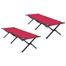 Foldende Camping Seng 2 pcs Rød 193 x 69 x 45 cm Oxford stof - xlshop.dk