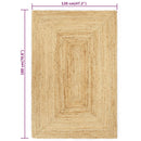 håndlavet tæppe jute 120 x 180 cm naturfarvet - xlshop.dk