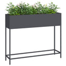 Hævet haveplante Antracit 100 x 26 x 82 cm Stål - xlshop.dk