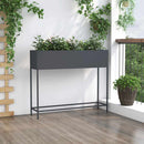 Hævet haveplante Antracit 100 x 26 x 82 cm Stål - xlshop.dk