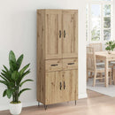 Highboard Artisan Egetræ 69,5 x 34 x 180 cm Konstrueret træ - xlshop.dk