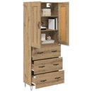 Highboard Artisan Egetræ 69,5 x 34 x 180 cm Konstrueret træ - xlshop.dk