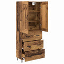 Highboard Gammelt træ 69,5 x 34 x 180 cm Konstrueret træ - xlshop.dk