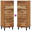 Highboard med hylde Brun 40 x 33,5 x 110 cm Massivt mangotræ - xlshop.dk