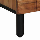 Highboard med hylde Brun 40 x 33,5 x 110 cm Massivt mangotræ - xlshop.dk