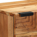 Highboard med hylde Brun 40 x 33,5 x 110 cm Massivt mangotræ - xlshop.dk
