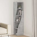Hjørneskab 32x32x140cm Konstrueret træ Beton Grå - xlshop.dk