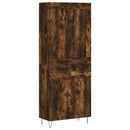 højskab 69,5x34x180 cm konstrueret træ røget egetræsfarve - xlshop.dk