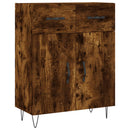 højskab 69,5x34x180 cm konstrueret træ røget egetræsfarve - xlshop.dk