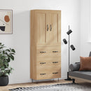 højskab 69,5x34x180 cm konstrueret træ sonoma-eg - xlshop.dk
