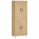 højskab 69,5x34x180 cm konstrueret træ sonoma-eg - xlshop.dk