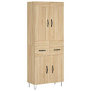højskab 69,5x34x180 cm konstrueret træ sonoma-eg - xlshop.dk