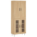 højskab 69,5x34x180 cm konstrueret træ sonoma-eg - xlshop.dk