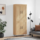 højskab 69,5x34x180 cm konstrueret træ sonoma-eg - xlshop.dk