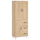 højskab 69,5x34x180 cm konstrueret træ sonoma-eg - xlshop.dk