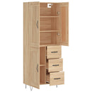 højskab 69,5x34x180 cm konstrueret træ sonoma-eg - xlshop.dk