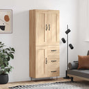 højskab 69,5x34x180 cm konstrueret træ sonoma-eg - xlshop.dk