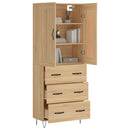 højskab 69,5x34x180 cm konstrueret træ sonoma-eg - xlshop.dk