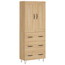 højskab 69,5x34x180 cm konstrueret træ sonoma-eg - xlshop.dk
