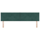 Hovedgærde Mørkegrøn 180 cm Fløjl - xlshop.dk