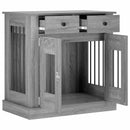 Hundekasse møbel Grå Sonoma 80 x 47,5 x 80 cm Konstrueret træ - xlshop.dk