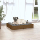 hundeseng 61,5x49x9 cm massivt fyrretræ gyldenbrun - xlshop.dk
