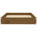 hundeseng 61,5x49x9 cm massivt fyrretræ gyldenbrun - xlshop.dk