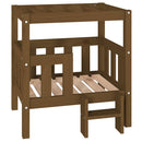hundeseng 65,5x50,5x70 cm massivt fyrretræ gyldenbrun - xlshop.dk