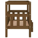 hundeseng 65,5x50,5x70 cm massivt fyrretræ gyldenbrun - xlshop.dk