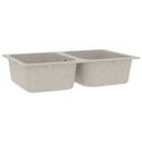 Køkkenvask Beige 76 x 48 x 30 cm Kvarts og Harpiks