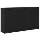 Sideboard 3 pcs Sort eg Konstrueret træ
