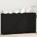 Sideboard 3 pcs Sort eg Konstrueret træ