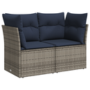 | Havemøbelsofa | med pude Grå 124 x 62 x 69 cm polyrattan
