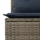 Havemøbelsofa med pude Grå 220 x 62 x 69 cm polyrattan