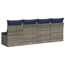 Havemøbelsofa med pude Grå 220 x 62 x 69 cm polyrattan
