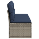 Havemøbelsofa med pude Grå 220 x 62 x 69 cm polyrattan