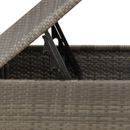Havefodskammel med pude Grå 55 x 55 x 37 cm polyrattan